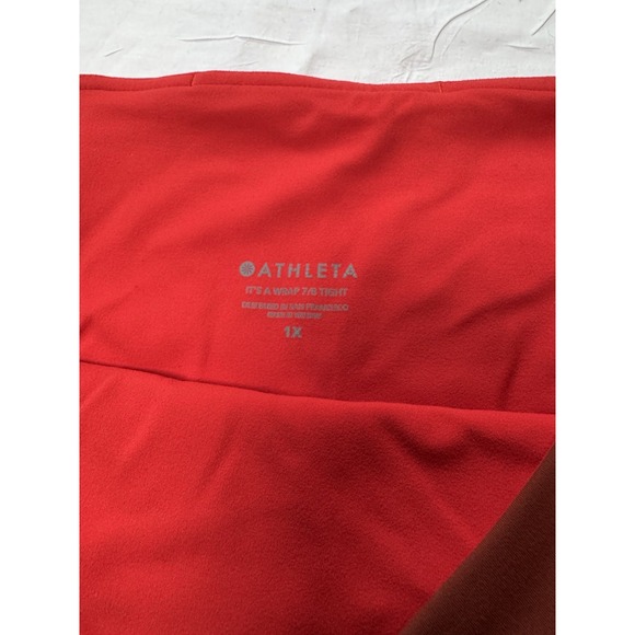 Athleta 7/8 Leggings 1X Women's Burnt Orange Tight NWOT High Waist Yoga Workout - Picture 3 of 4